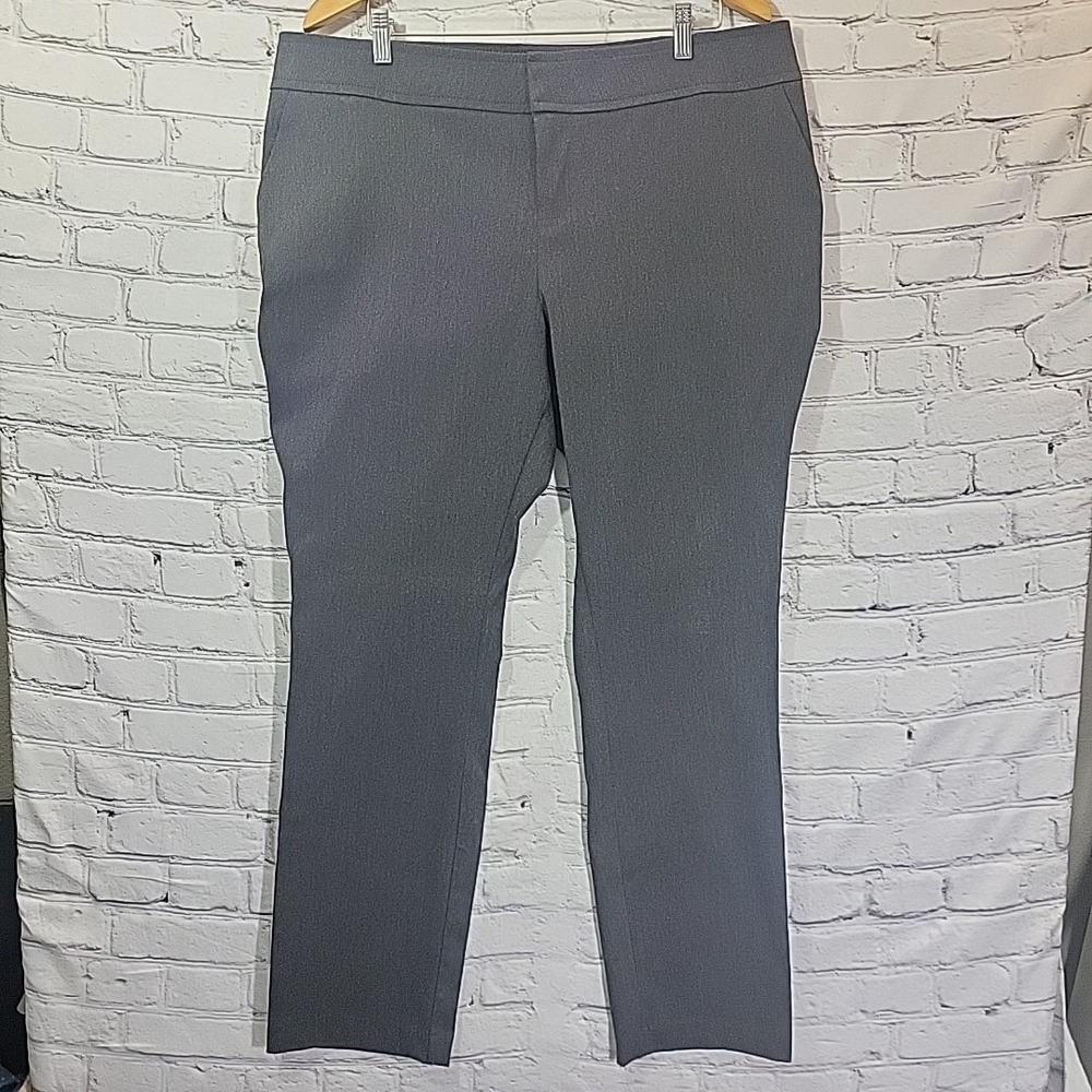Torrid Gray Stretch Career Pants Womens Size 18R‎ Straight Leg Business Trousers
